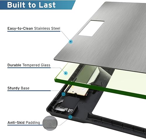 Vista 47 de Etekcity - Báscula para peso corporal digital de baño, plataforma extraancha y alta capacidad, precisa y segura, números grandes y fácil de leer