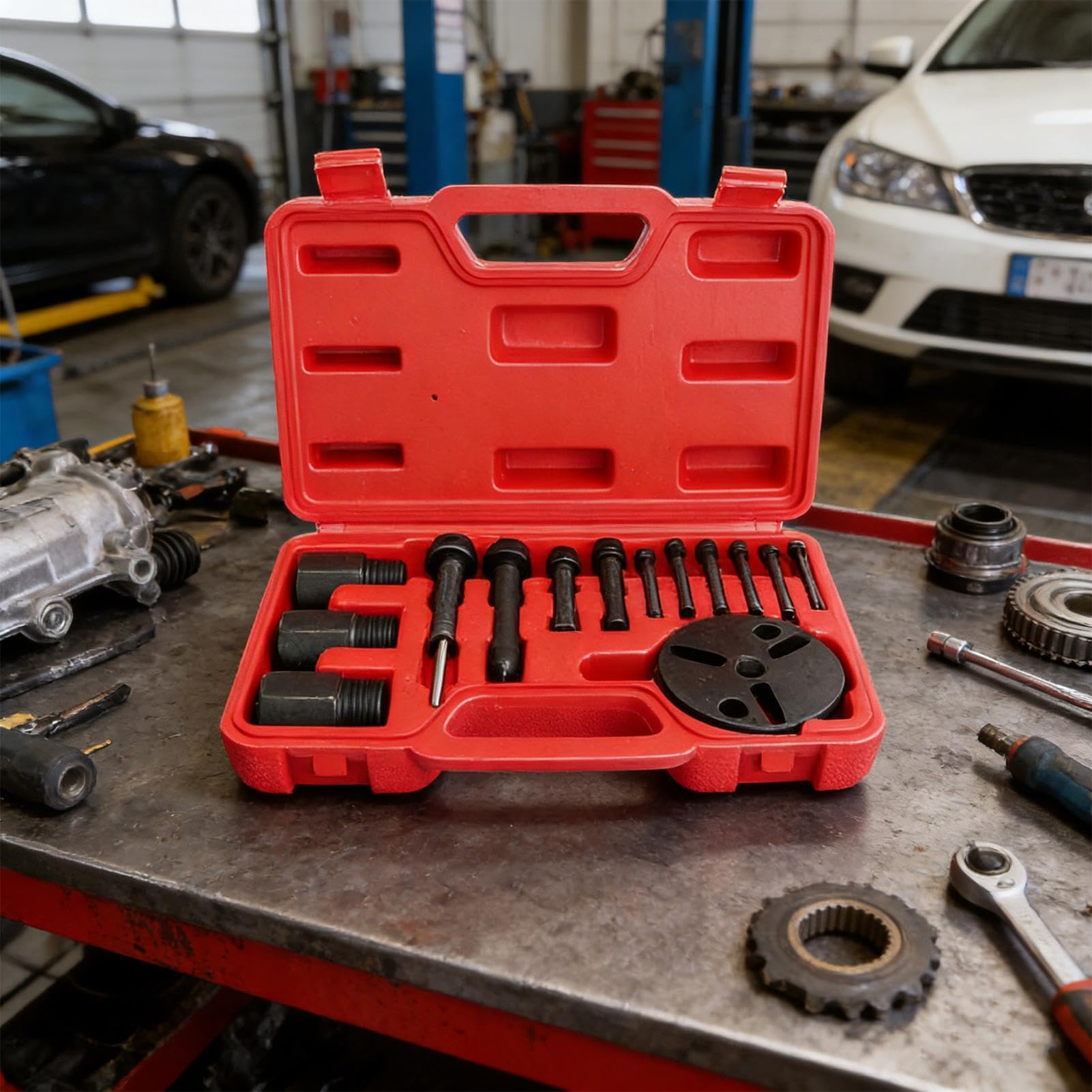 Kit per Rimozione Frizione Compressore Aria Condizionata Kit Smontaggio per | Strumento Montaggio Frizione Climatizzatore Per Meccanici Fai Da Te Officina Esterno Vei