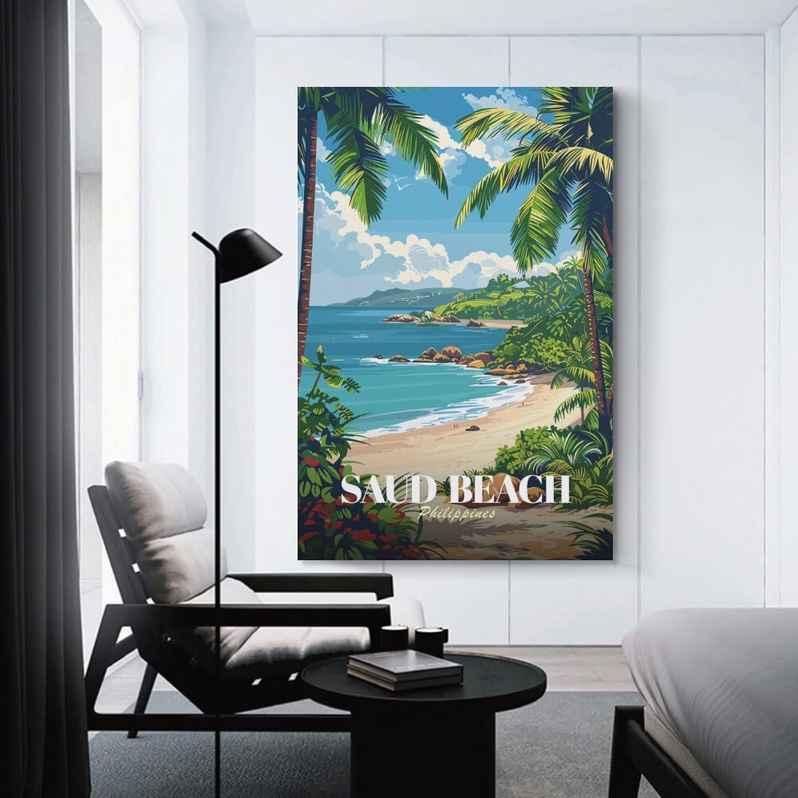 Junmoney Unframe-Style-18 Saud Beach Philippines Tropical Paradise Wall Picture Print, 20X30inch(50X75cm), For Wall Displays, Bedrooms Or Room Updates, Decorative Artwork With Flexible Styling