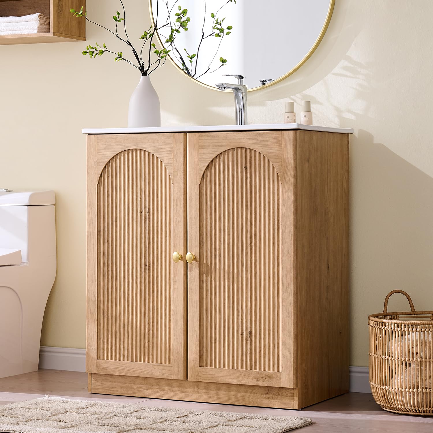 IFBUY 30 Inch Arched Bathroom Vanity with Sink