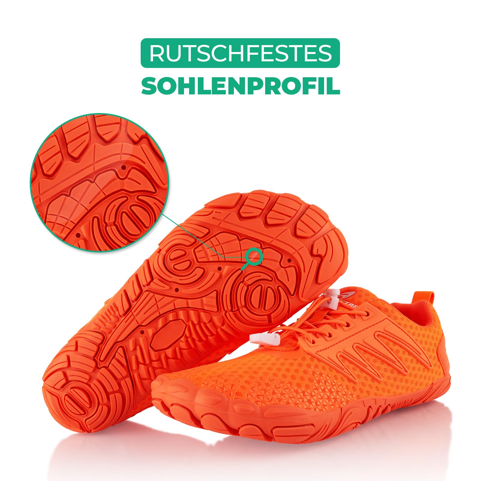 Fusskleidung® Damen Herren Barfußschuhe Wasserschuhe Trail Sneaker