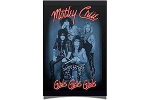 Stunning Desert Cactus Motley Crue Poster: Adorn Your Room with Rock 'n' Roll Legends!