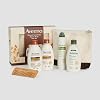 Aveeno Shower Essentials Hair & Body Gift Set, Including Body Wash 300ml, Oat Milk Blend Shampoo 300ml, Oat Milk Blend Conditioner 300ml, Moisturising After-Shower Body Mist 200ml, Comb & Wash Bag