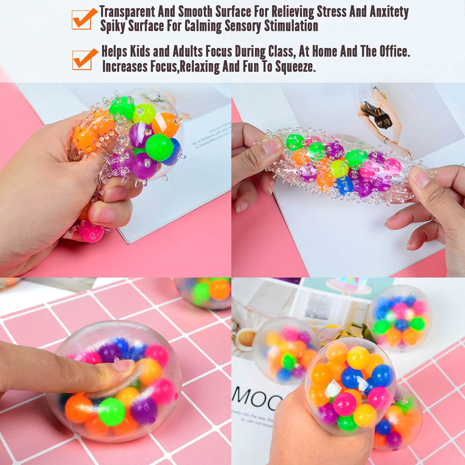 DNA Stress Balls Fidget Toys 6 Pack Sensory Stress Ball nedo Fidget