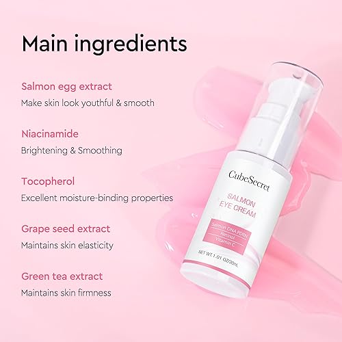 Miniatura 2 de Salmon DNA PDRN Pink Peptide Eye Serum Tratamiento Hidratante  Restaura la elasticidad y la luminosidad de la piel  Unifica el tono de la piel y el
