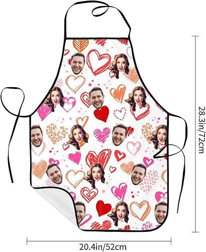 Miniatura 5 de WAYABO Delantal personalizado con bolsillos Adulto Unisex Cocina Delantal Personalizado Personalizado Con Nombre Texto Foto