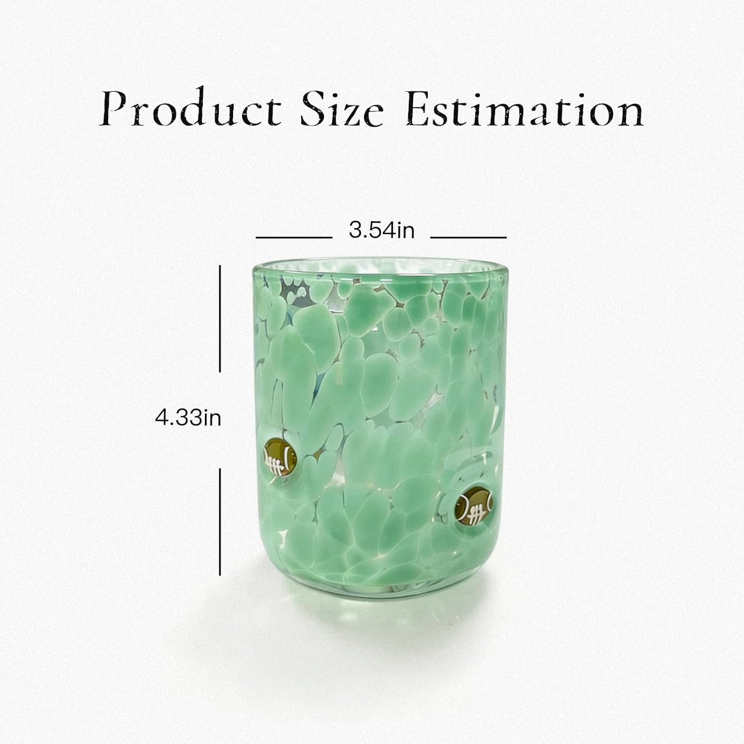 2 PCS Football Icon Glasses, Icon Juice Glasses for Game Days, Tailgates, Birthday Parties & Coffee/Brunch Gatherings (Green & Blue) - Image 2