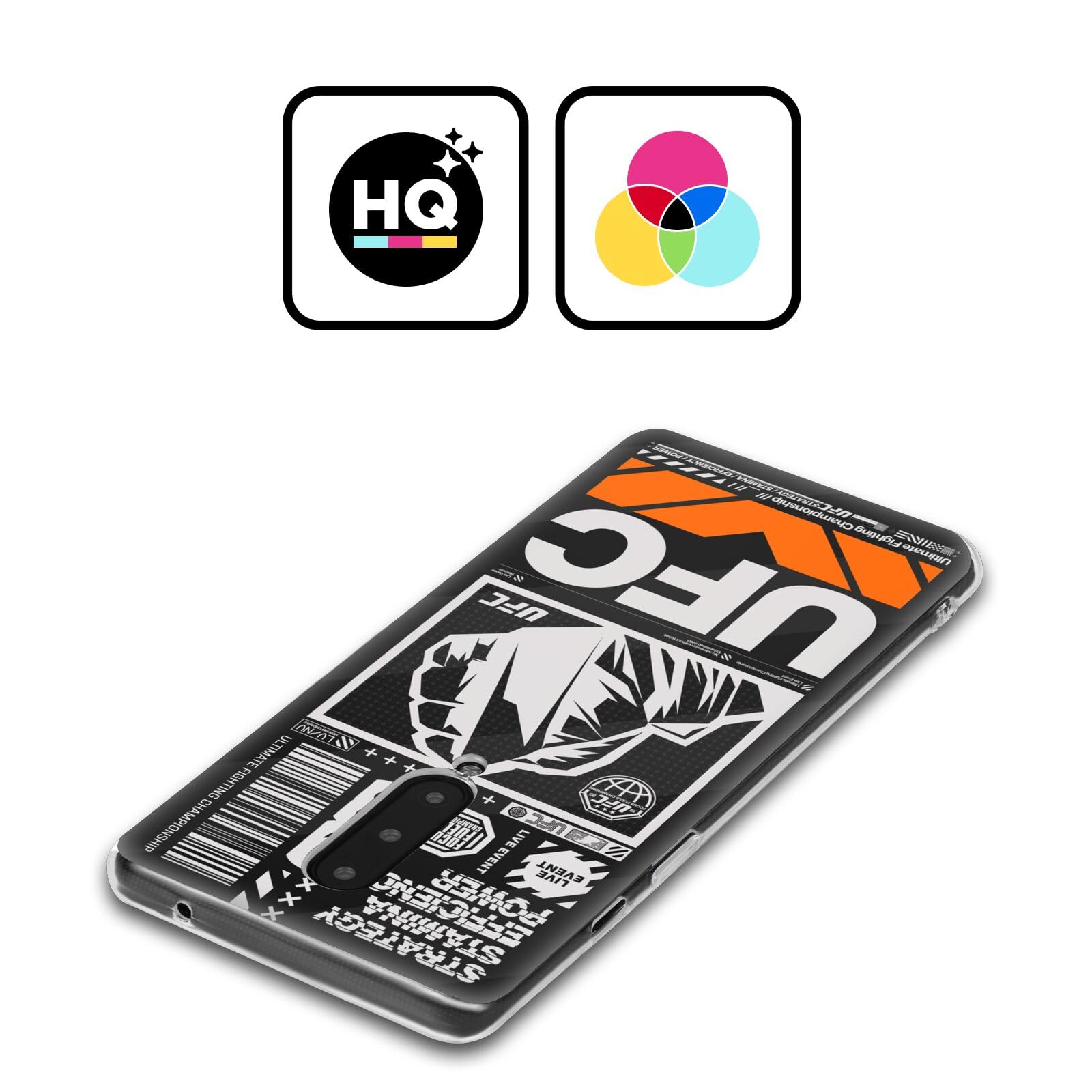 Head Case Designs Officially Licensed UFC Typography Logo Graphics Soft Gel Case Compatible with Google Pixel 8