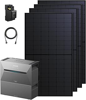 Anker SOLIX 3 Pro Balkonkraftwerk mit Speicher(2680Wh), BP2700(2680Wh), 4×500W Solarpanels, 4 MPPTs (3600W), bis zu 16kWh,Anker Intelligence, Plug&Play(ohne Verlängerungskabel für Solarpanels)