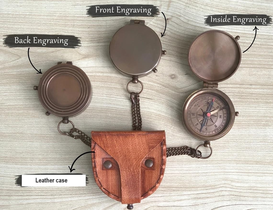 Engraved Brújula, Regalo para Marido, Aniversario, Regalo de Boda para él, Regalo de Novio de Larga Distancia, Regalo de prometido I Miss You de Larga Distancia para Regalo de Novio del ejército