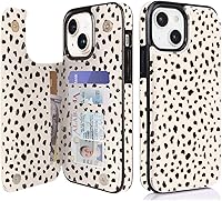 Vista 1 de uCOLOR Funda compatible con iPhone 15 de 6.1 pulgadas con ranura para tarjetero, función atril, doble cierre magnético y bloqueo RFID, funda de 6.1