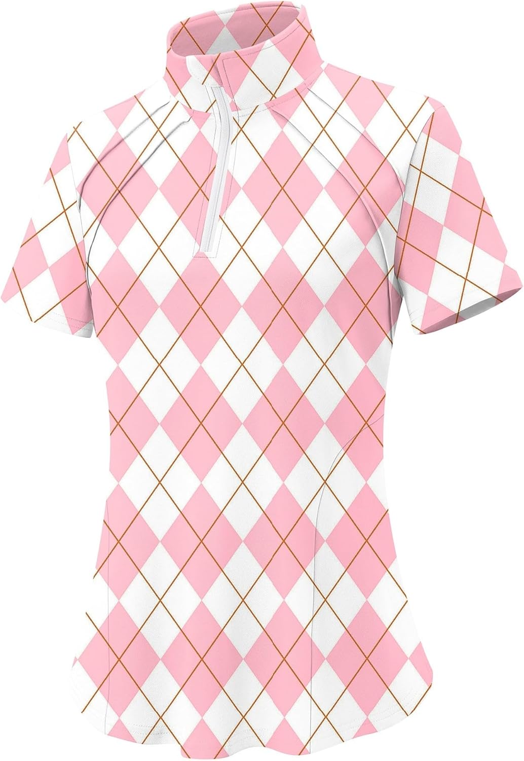 LOMON Womens Golf Polo Shirts Summer Short Sleeve 1/4 Zip Tops Moisture Wicking Casual Tennis Activewear with Pockets - Image 4