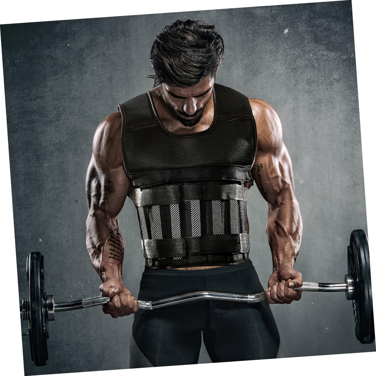 Mikinona 10 Stück Kompakte Stahlplatten mit Runden Kanten für Gewichtsweste und Beinschützer Beim Training Silberfarbene Fitnessgewichte Robust und Verschleißfest