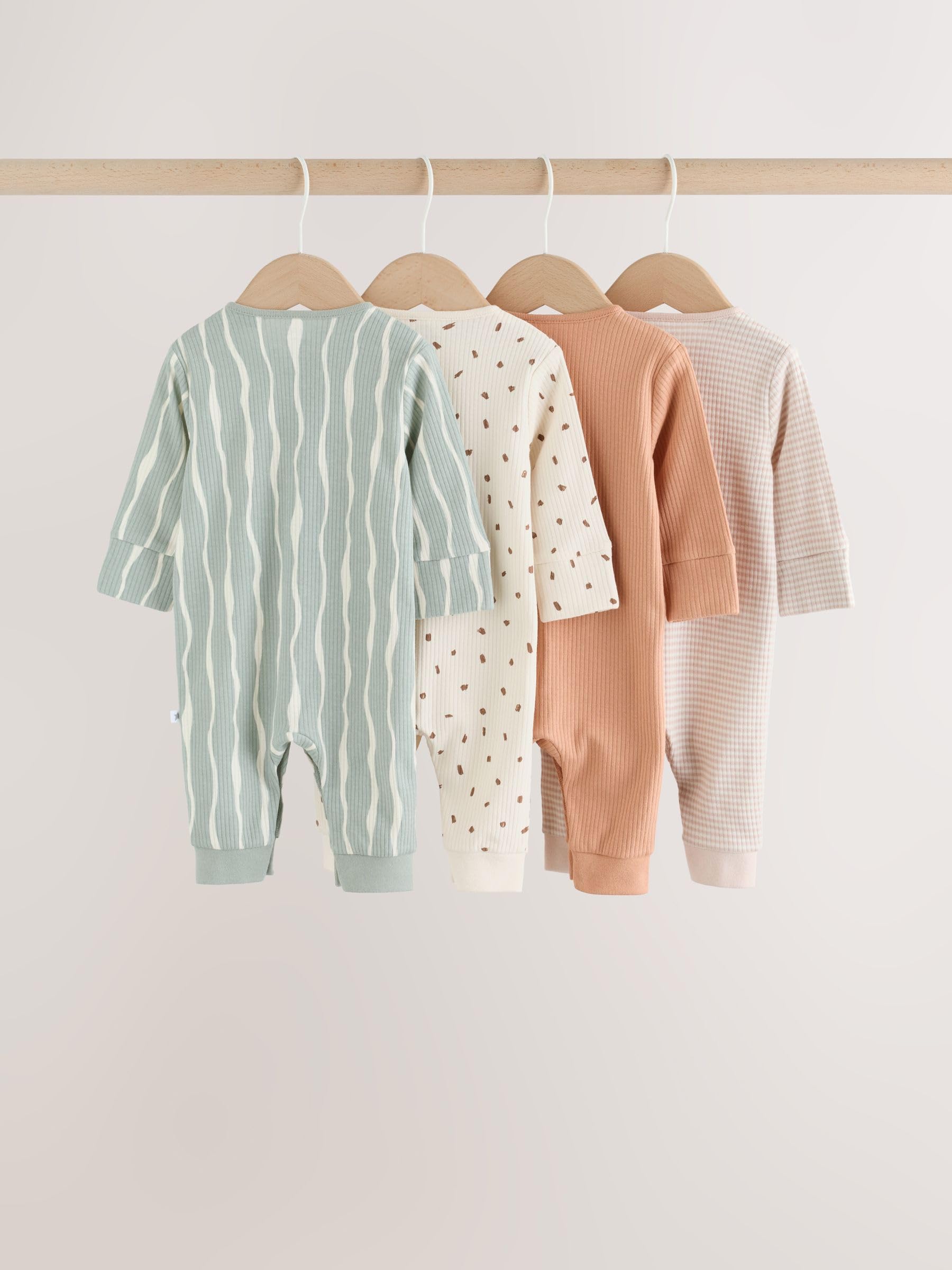 NEXT Bebés niño Pack de 4 Pijamas Tipo Pelele de bebé