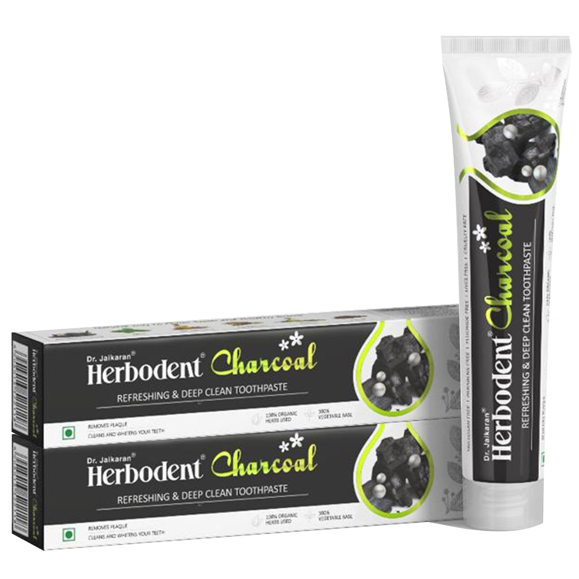Herbodent® Charcoal Toothpaste | Whitens Teeth & Fresh Breath | No Bleach, No Fluoride | Activated Bamboo Charcoal & Organic Herbs -Wheat Germ Oil, Thyme Oil, Clove Oil (100g, 2) (B0C4FJHPTC) Amazon Price History, Amazon Price Tracker