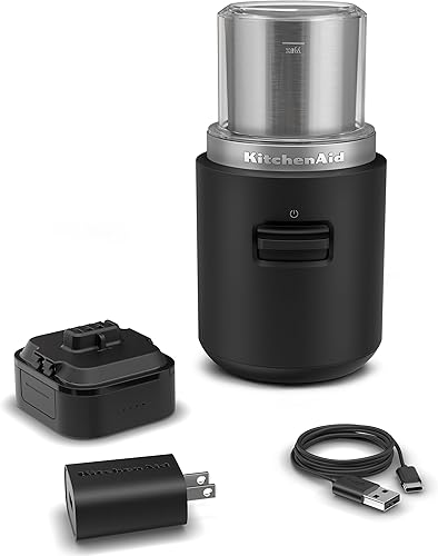 KitchenAid Amoladora de cuchillas inalámbrica Go - batería incluida, KBGR111, negro mate