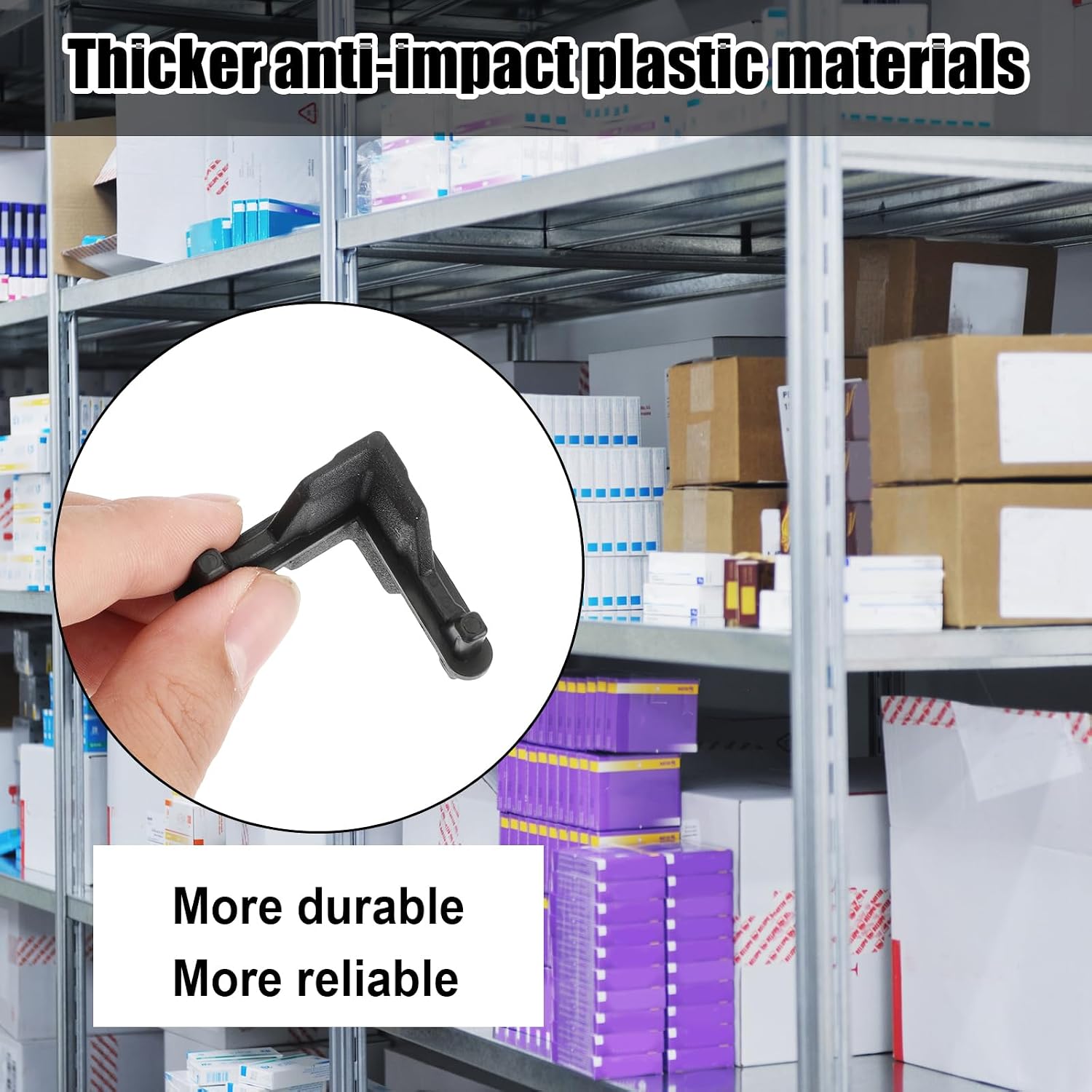 16pcs Universal Connectors for Whalen & Costco, Post Corner Connectors & Caps for Most Shelving Units (Black)