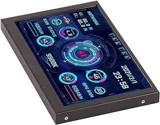 Naroote Mini Screen Mini Display Computer Temp Monitor Small Monitor,Pc Cpu Data Monitor 5in Ips Usb C Type C For Aida64 Pc Temperature Display Screen Pc Cpu Gpu Ram Data Monitor