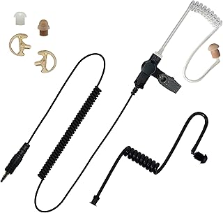 Sheepdog 3.5mm Threaded Listen Only Earpiece, Compatible with Motorola Audio Adapters and Shoulder Speaker Microphones