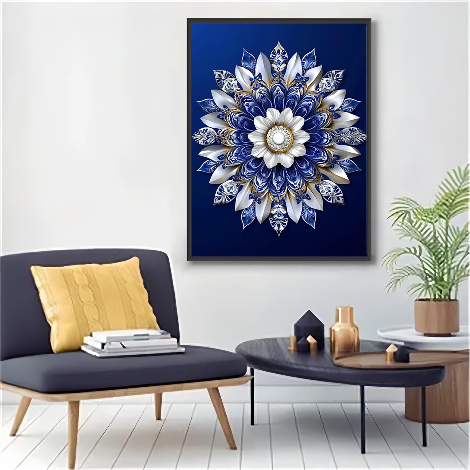 Malowanie diamentami 5D, mandala, kwiaty, kamienie do samodzielnego wykonania, kamienie szlachetne, dla dzieci, kreatywna mozaika, zestaw do majsterkowania, do dekoracji domu, na ścianę, prezent, 100