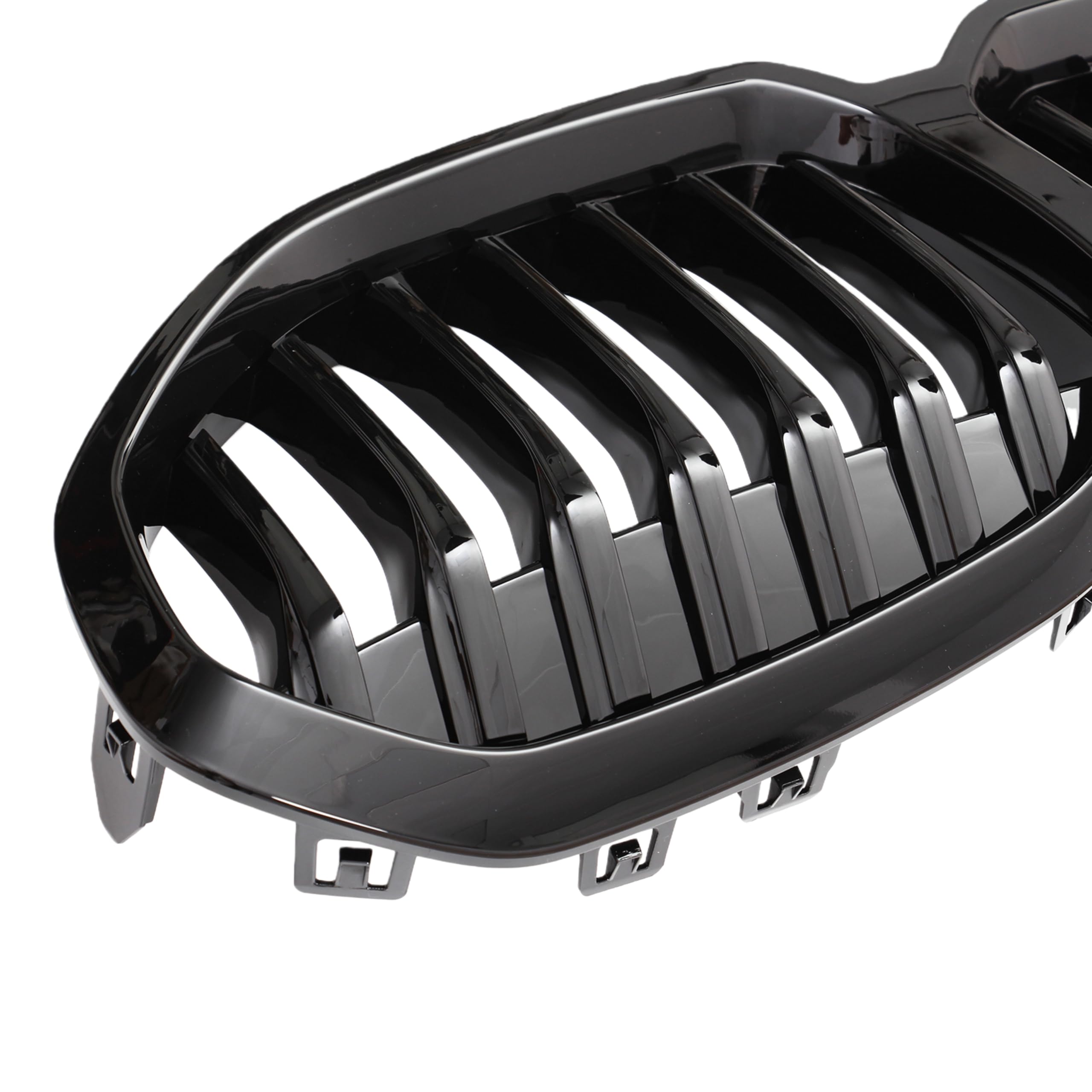 Sport Kühlergrill Nieren kompatibel mit BMW 1er F40 Bj. 2019-2024 Glanz Schwarz Einzelsteg Grill