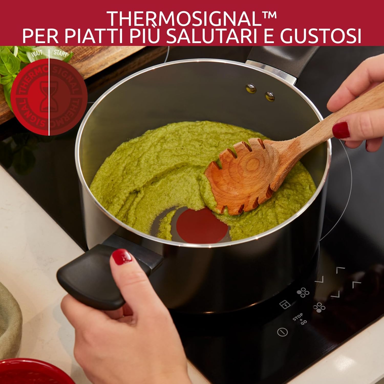 Lagostina Drop Deep Saucepan 20 cm, Non-Stick Ceramic Coating, Optimal Smoothness, Easy Cleaning, Environmentally Friendly, Thermo-Signal, Safe, Induction Compatible