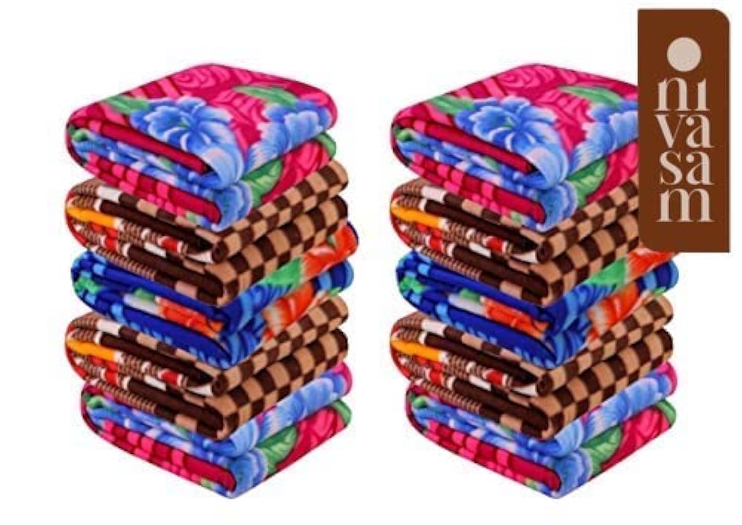 Nivasam Lightweight Printed Fleece Blanket, Bedsheet for All Seasons Super Soft Plush and Luxurious Ac Blanket Warm and Cozy (Single Bed, 3), Multicolour, 500 TC-picture-28