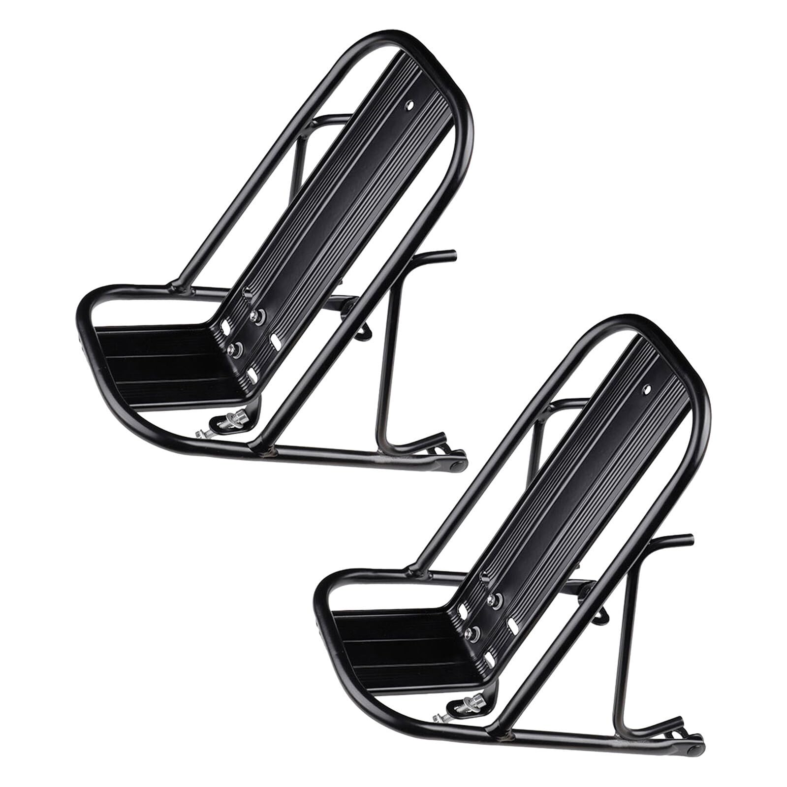 ifundom Portapacchi Anteriore per Bici in Acciaio Resistente Set 2 Pezzi Portabici da Turismo e Mountain Bike Supporto Salvaspazio per Carichi Fino a 5 kg Montaggio Rapido per