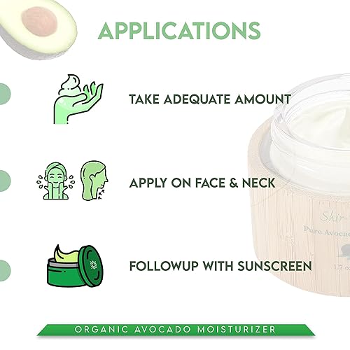 Miniatura 4 de Shira Shir-Organic Crema hidratante de aguacate con combinación de vitaminas A B D y E durante 24 horas piel hidratante y nutrida 1.7 fl oz (paquete
