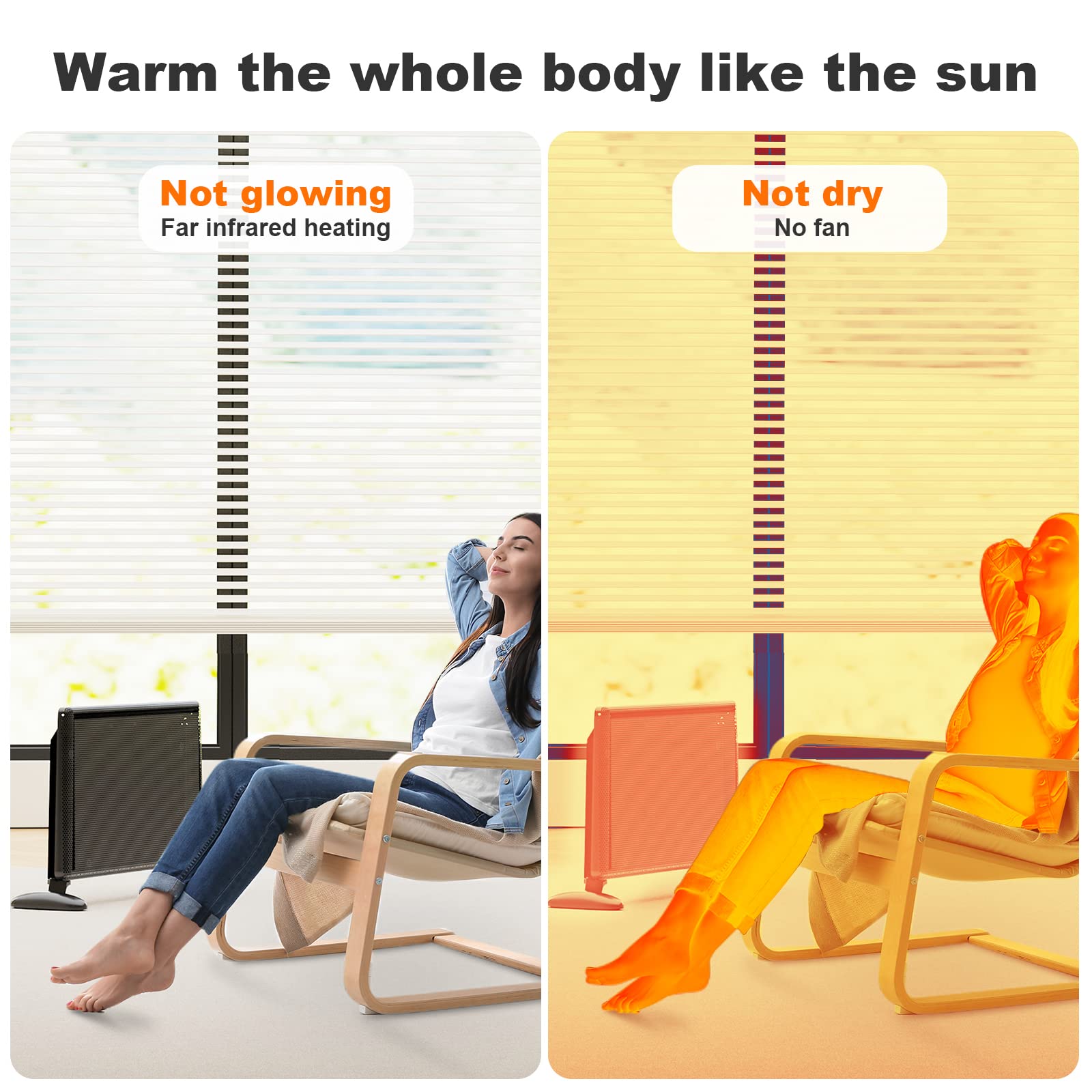 Ballu Infrared Space Heater for Indoor Use?1500W Full Room Quiet Heating