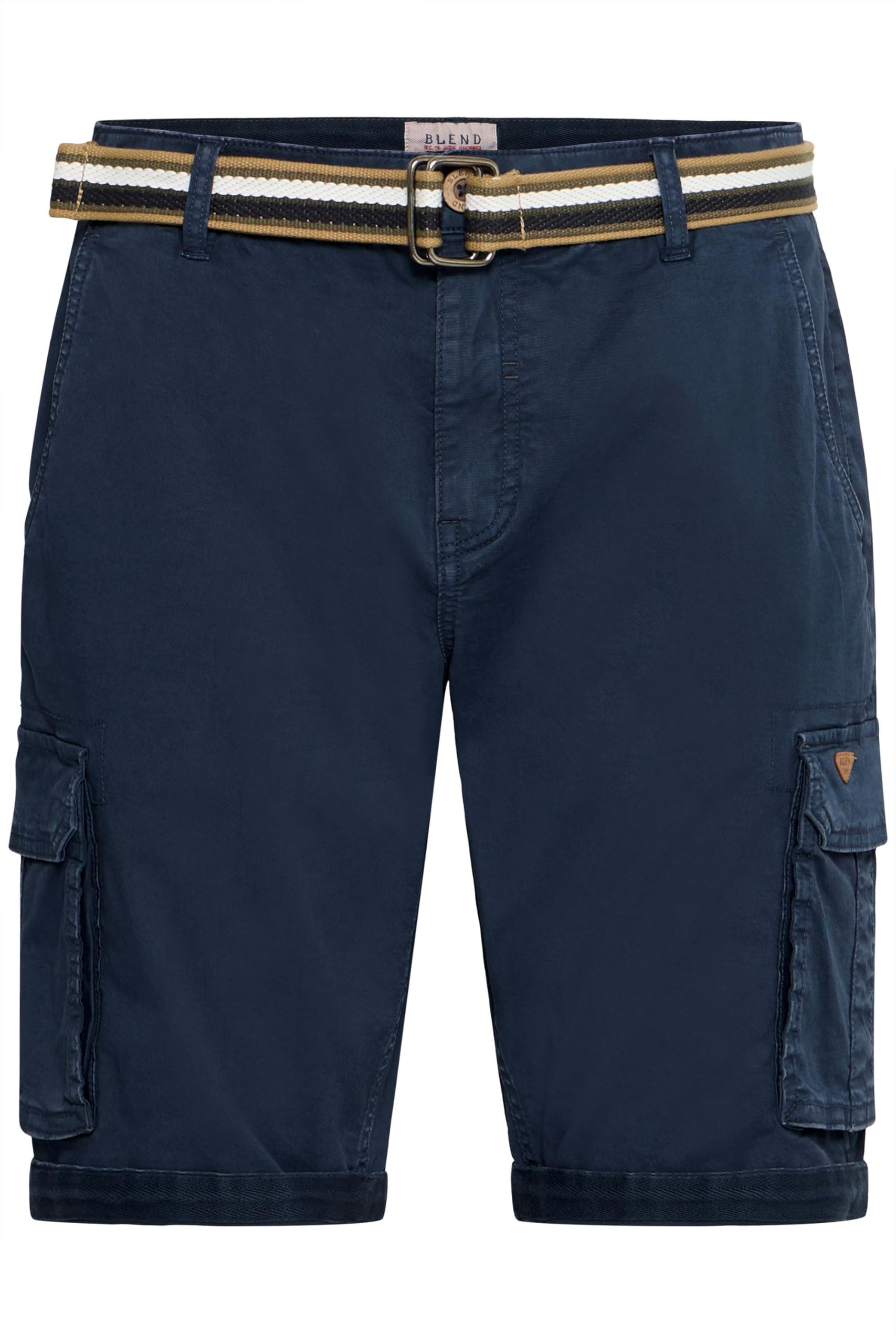 Blend BHBrian Herren Cargo Shorts Bermuda Kurze Hose mit Gürtel Cargotaschen Eingriffstaschen Gesäßtaschen Baumwollmischung Regular fit