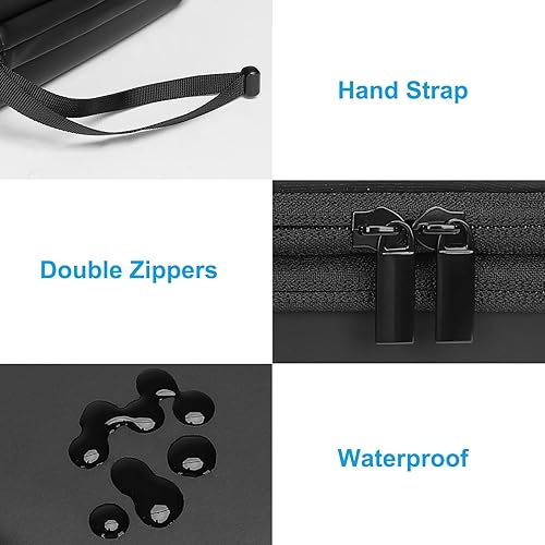 Miniatura 4 de MOSISO Estuche organizador electrónico de viaje, funda de accesorios electrónicos de doble capa para cargador, teléfono, auriculares, mouse y otros