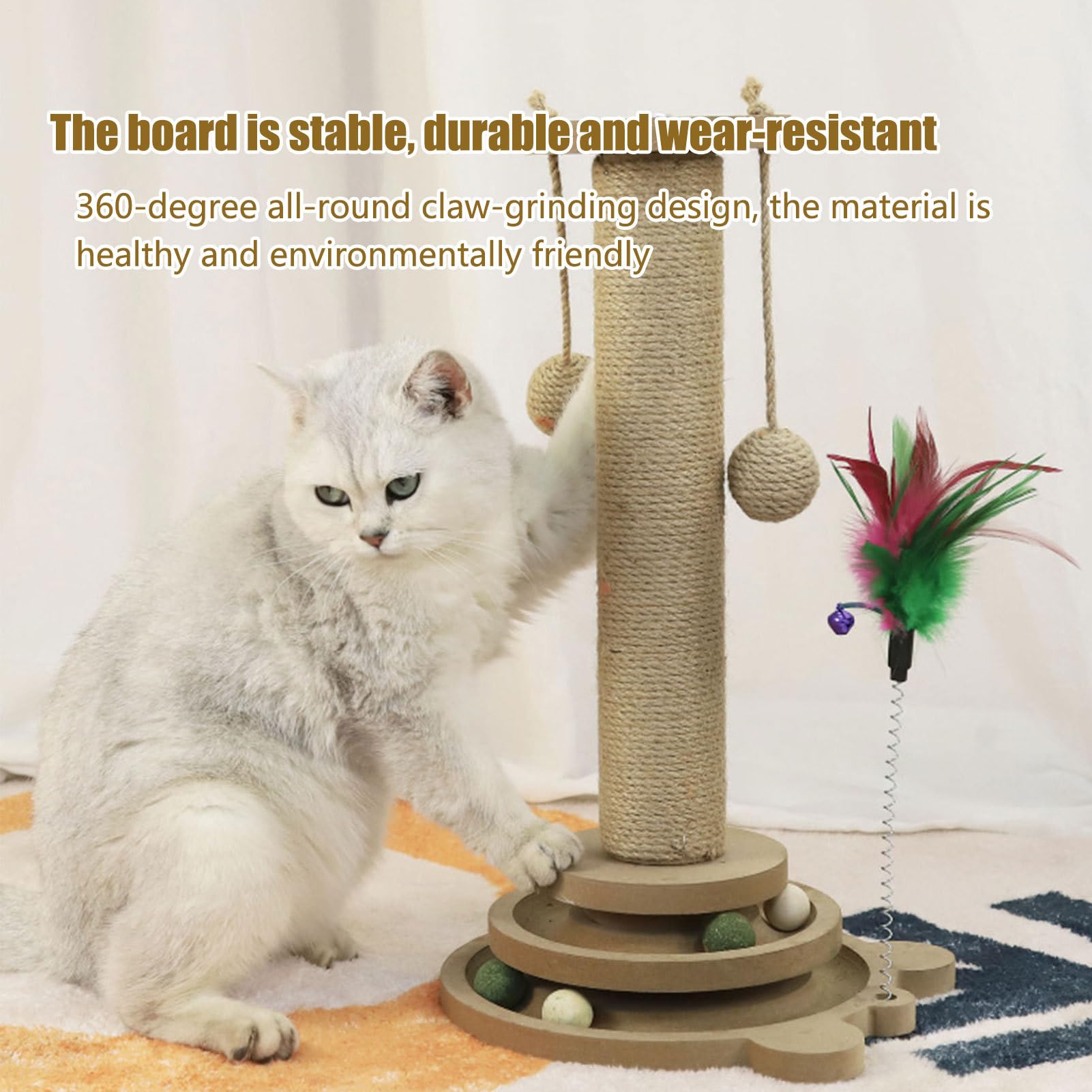 Griffoir À Griffes pour Chat Circuit À Balle pour Chat