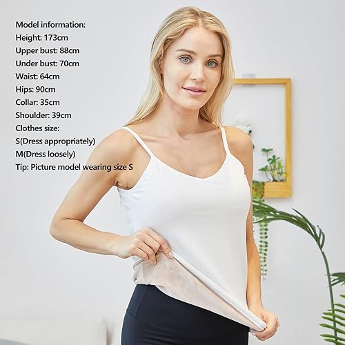 Miniatura 5 de Xtinmee Camiseta térmica sin mangas para mujer, camisola de poliéster con forro polar térmico