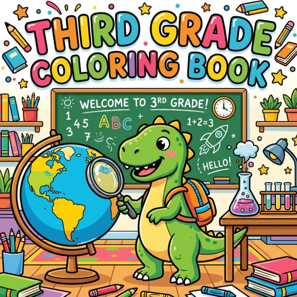 Third Grade Coloring Book: Fun Back to School Activity Pages for Kids (Ready for School: Milestone Coloring Books)