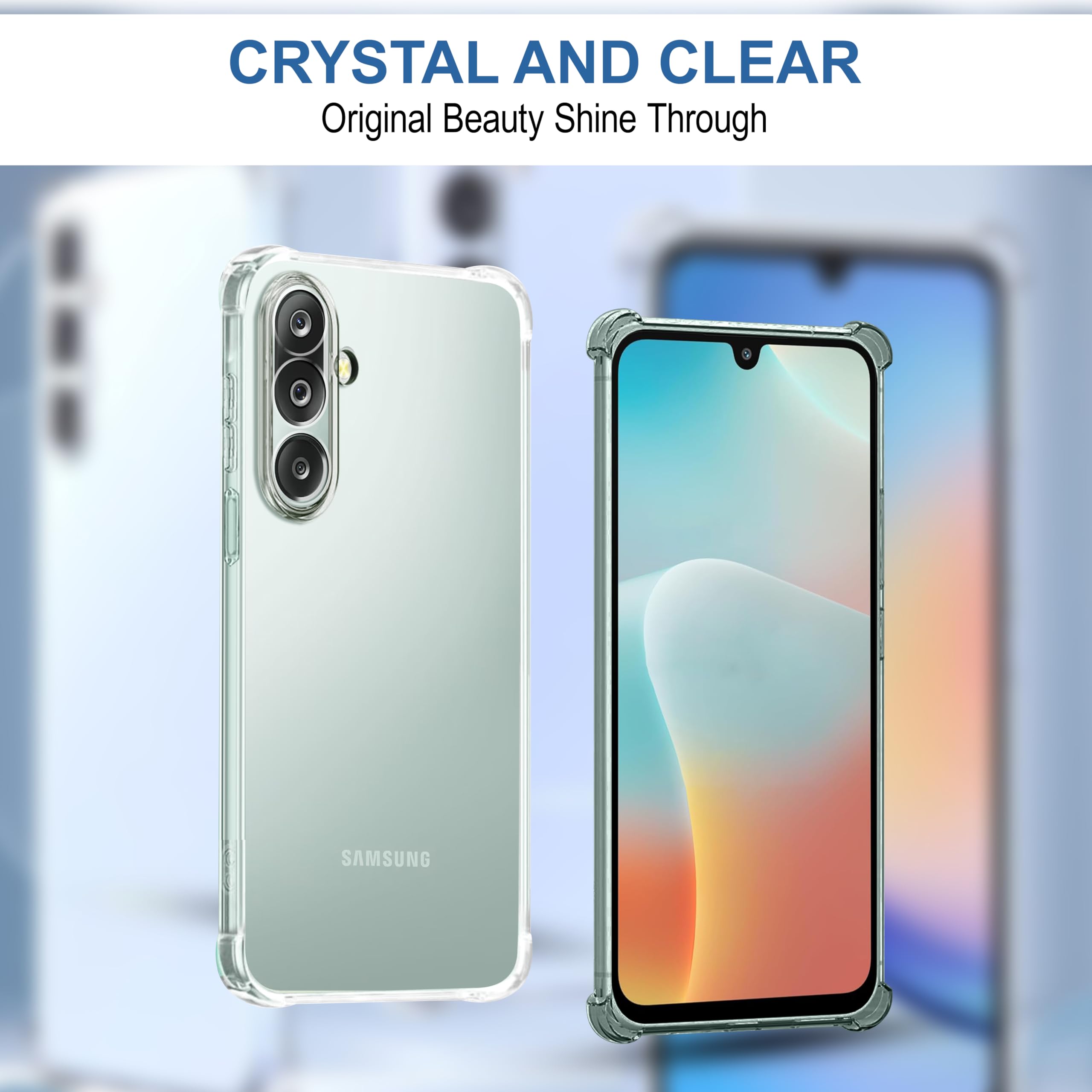 CEDO Samsung Galaxy M36 / F36 (5G) Bumper Case | Soft Jel Flexible Thin Full Protection Shock Proof Clear TPU Back Case Cover for Samsung Galaxy M36 / F36 (5G) (Transparent) — Amazon image 5
