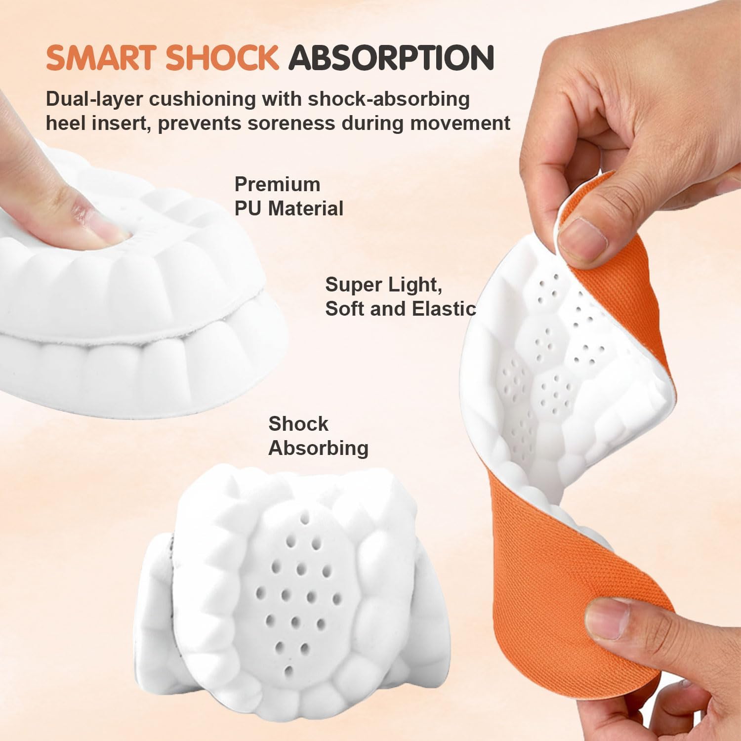 Steppers Insoles for Men and Women, Cloud Insoles with Arch Support, 4D Memory Foam Insole, Breathable and Comfortable Shoe Inserts, Trim to Fit All Shoe Types (2Pair-Black, Men 10-11/Women 12-13) - Image 2