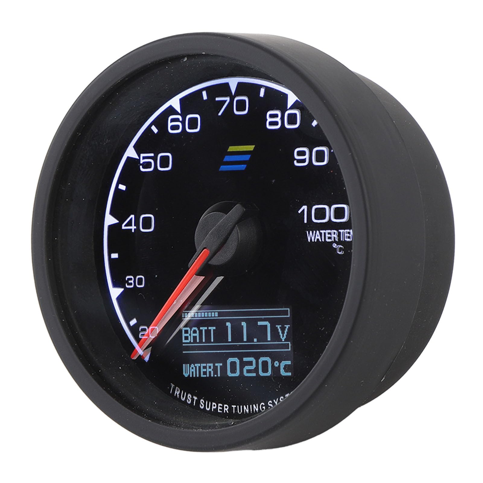 Misuratore di temperatura dell'acqua per auto da 68 mm DC 10-15 V indicatore digitale della temperatura dell'acqua termometro per veicolo