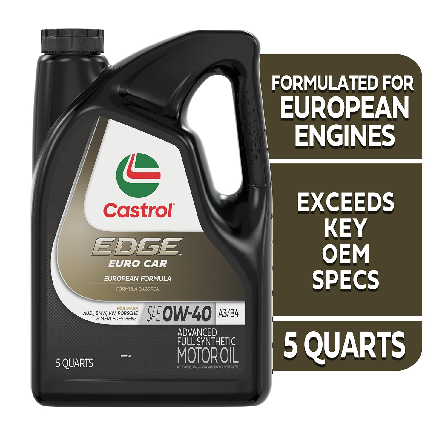 Castrol 03101 EDGE 0W-40 Synthetic Motor Oil - 5 Quart : Amazon.in