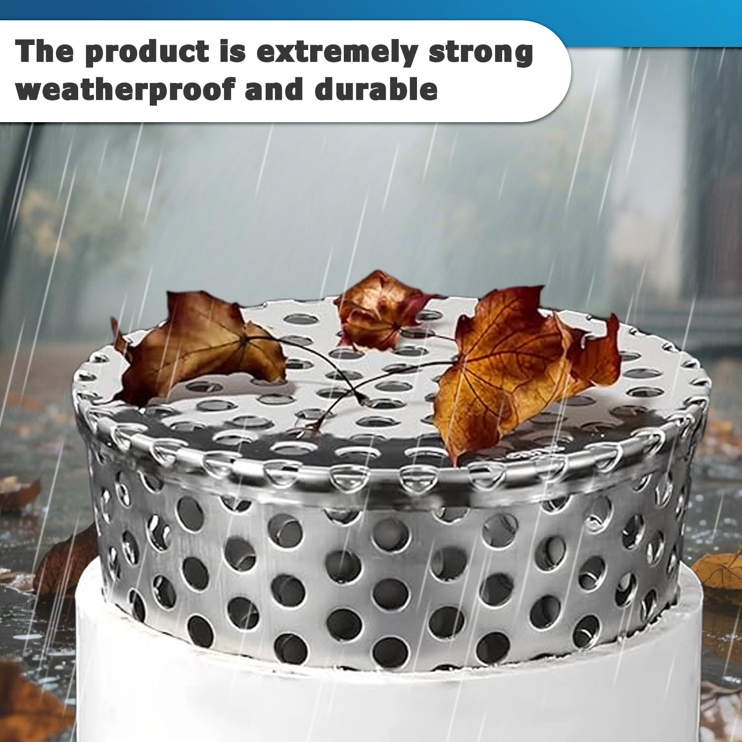 Crapaudine De Gouttière En Acier Inoxydable - Protection Anti-feuilles, Filtre Pour éviter Les Blocages, Taille M2