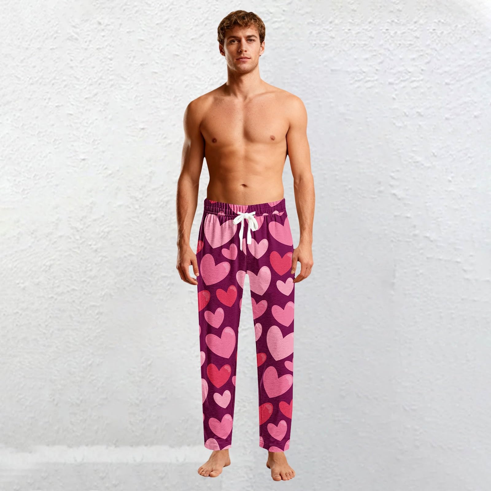 Generisch Pijama de hombre Navidad cintura elástica albornoz hombre algodón orgánico