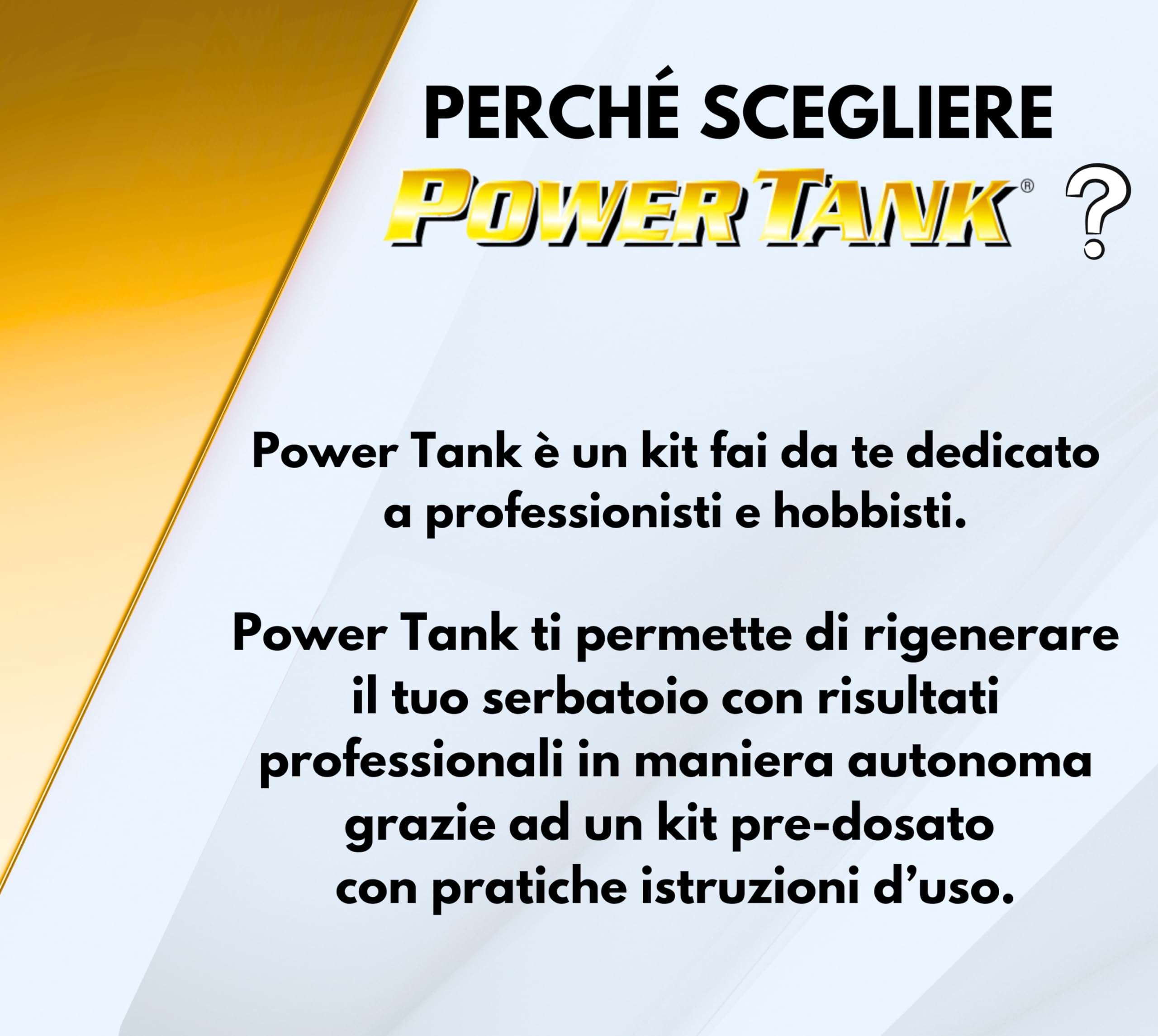 POWER TANK Gum - Trattamento Serbatoio Moto (8/10 Litri) Kit Piccolo Small 350 gr per Interno Serbatoi Elimina la Ruggine Ripara Protegge Arrugginito da Moto d'Epoca Ciao Scooter con Antiruggine