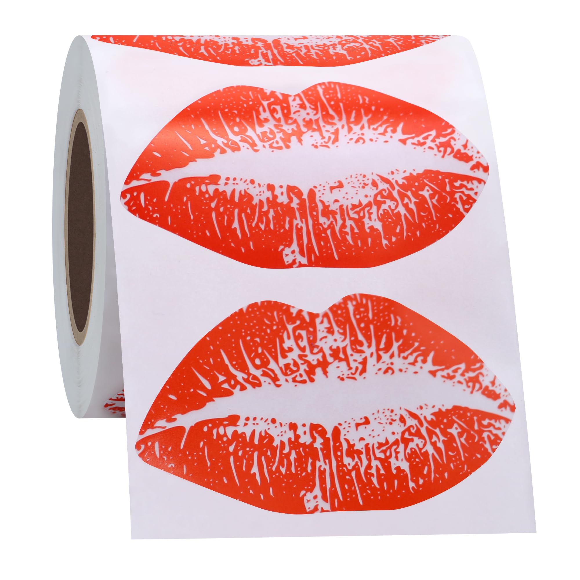 56x34mm Transparent Red Kissing Lip Stickers Removable Sexy Body Decoration Stickers Total 300 Pieces