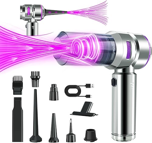 Aspiradora portátil inalámbrica para automóvil, aspiradora de mano de succión fuerte de 21000 Pa, aspiradora automática de 100 W para detalles de