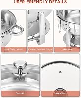 Wilprep Kerek Chafing Dish 5,5L Rozsdamentes Ételmelegítő Üvegtető Büféhez 6