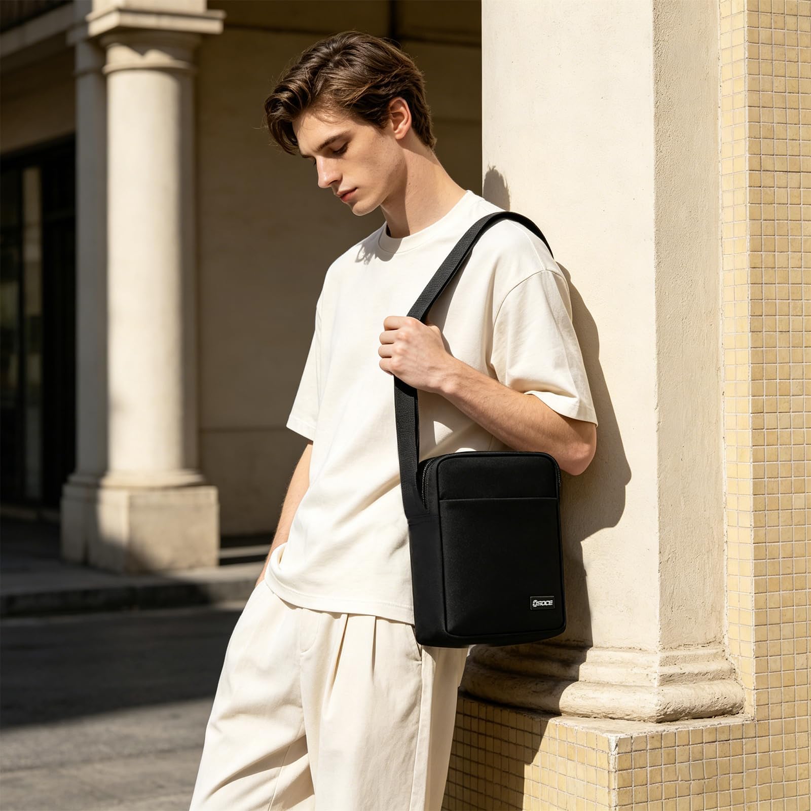OSOCE Umhängetasche Herren Leicht Schultertasche Anti-Diebstahl Sling Bag | Wasserabweisend Messenger Bag