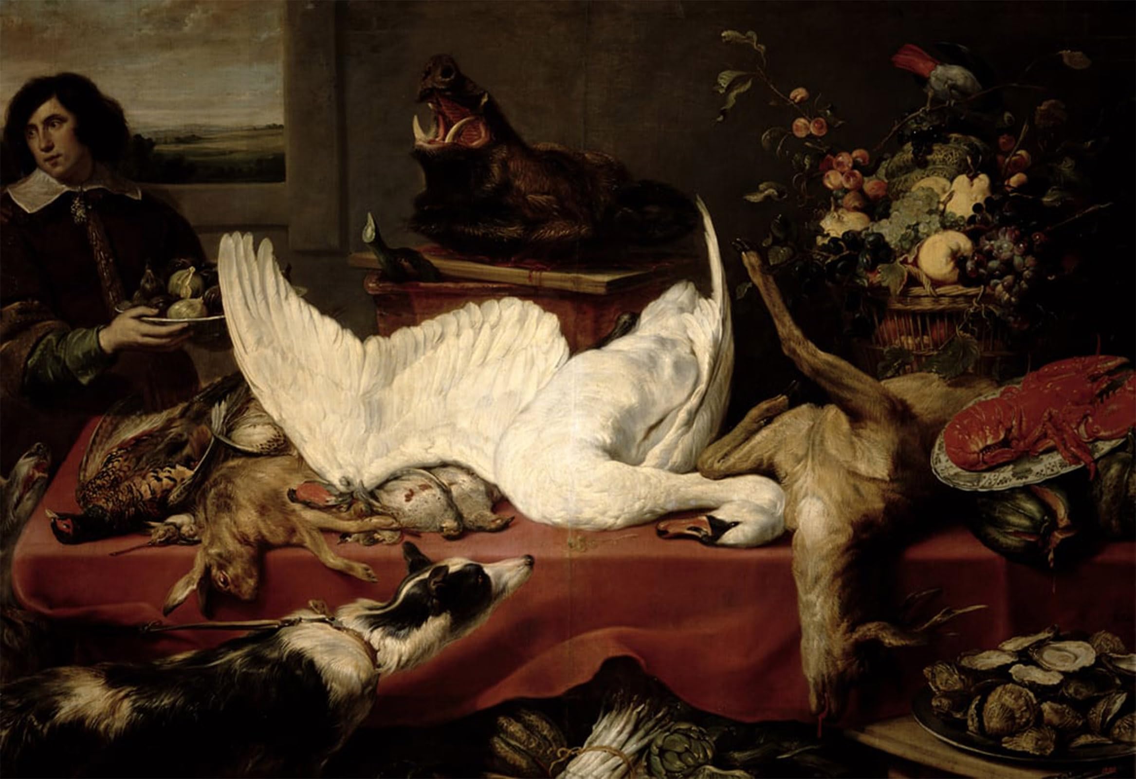ARTXLXXBN Famous Painting Art Wall Decor Abstract Art Picture Still Life of Shellfish by Frans Snyders or Snijders Animal Pictures for Home Decor 60x90cm