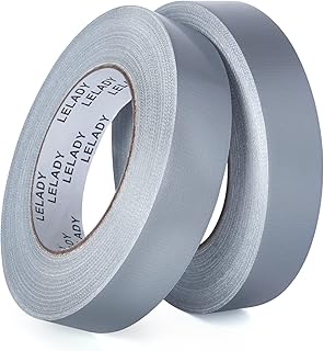 LELADY Duct Tape 1 Inch x 40 Yards - 2 Rolls, Silver Duct Tape, Gray, High Adhesive Duct Tape, Heavy Duty Duct Tape, No Residue, Waterproof Duct Tape for Packing, Industrial, Professional Use