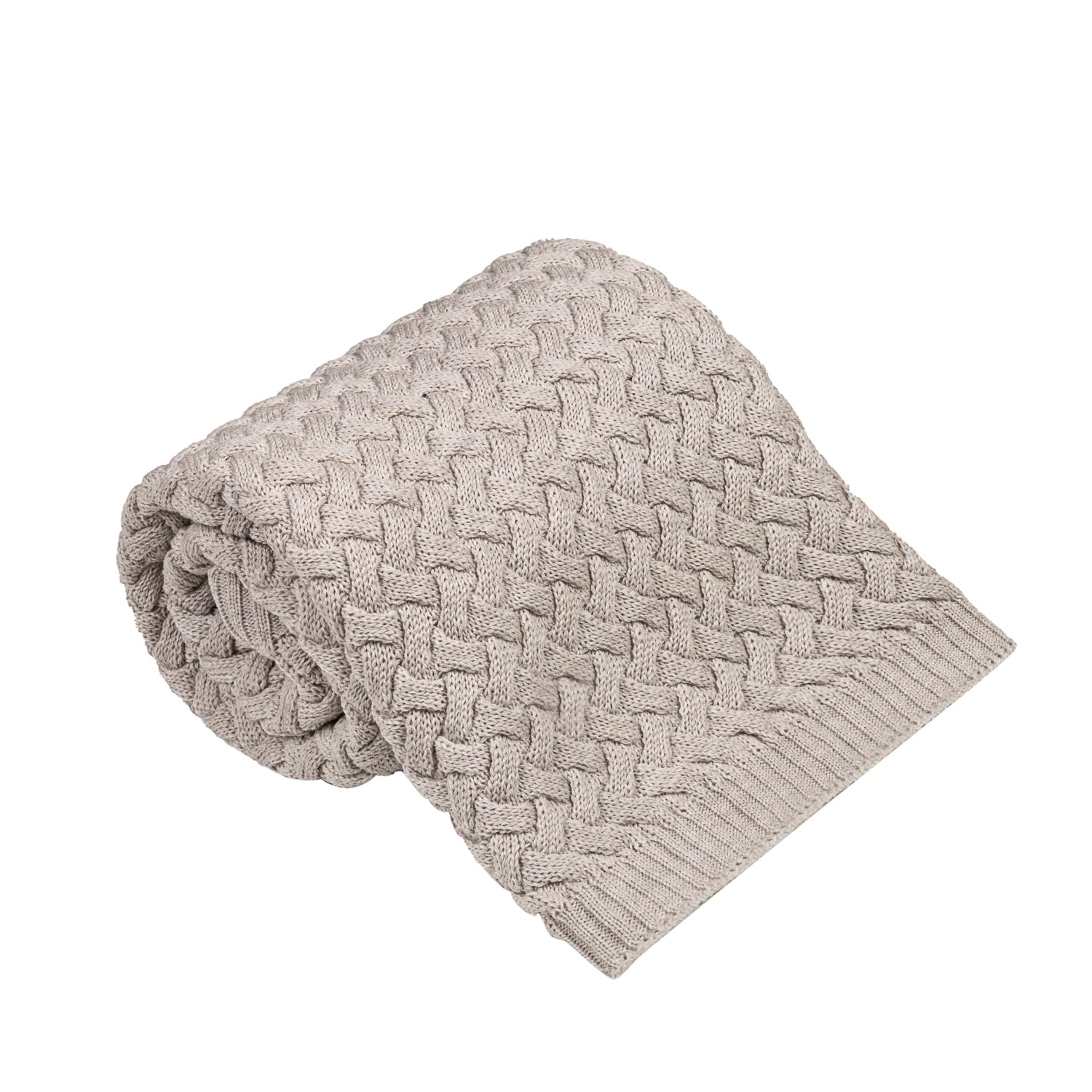 Ander Kocyk niemowlęcy z wełny merynosów (100% merino) – koc wełniany dla niemowląt i niemowląt, jako pierwsze wyposażenie dla noworodka, miękki koc z dzianiny 75 x 100 cm, do wózka dziecięcego i