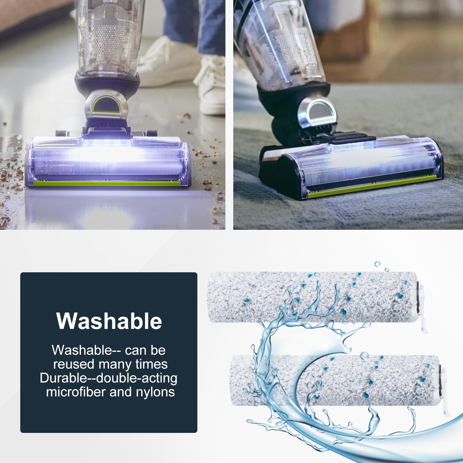 części zamienne do szczotki do odkurzaczy BISSELL CrossWave X7 Plus Cordless Pet 2955N, 3479N odkurzacz na mokro i na sucho, 2 szczotki, 3 filtry HEPA, 1 szczotka do czyszczenia